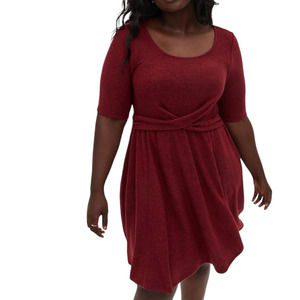 Torrid (2) Super Soft Wrap Waist Skater Dress